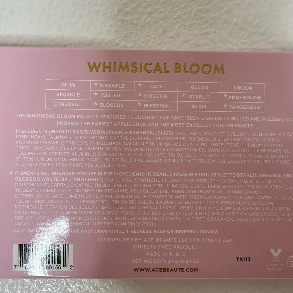 Ace Beaute Whimsical Bloom Palette - Floral Pastels